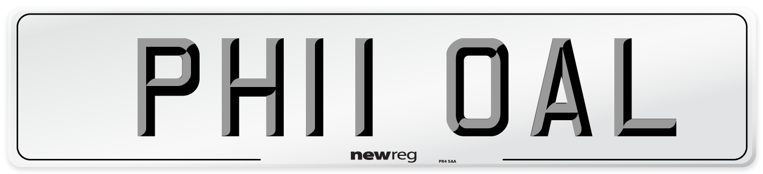 PH11 OAL Number Plate from New Reg